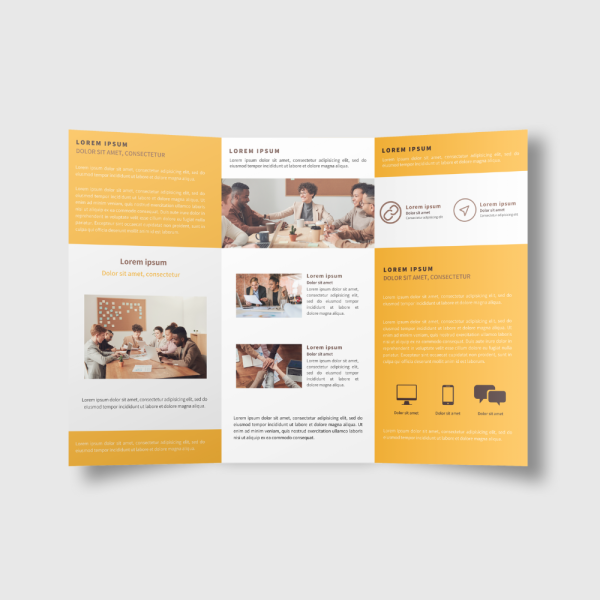 Dépliant deux volets - Plis roulés Dépliant deux volets - Plis roulés